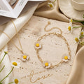 Daisy Charm Bracelet & Pendant Set